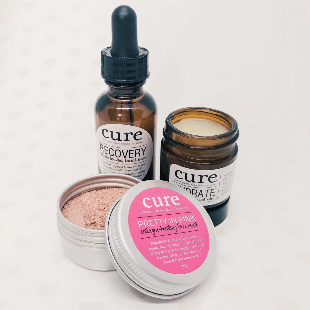 CURE products on display.